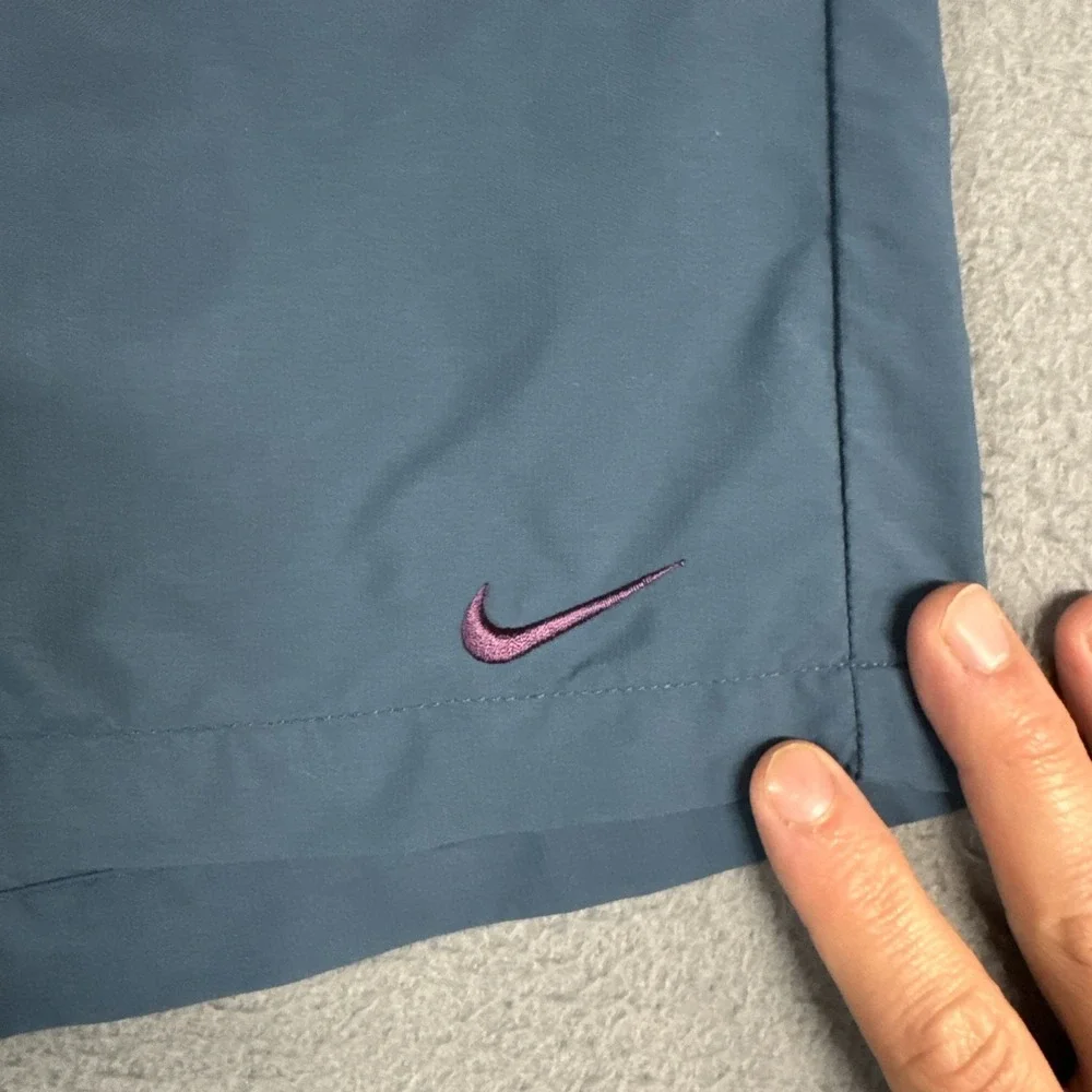 Nike Swim Trunks Mens XL Blue Lightweight Pull On Stretch Drawstring Dri Fit VTG